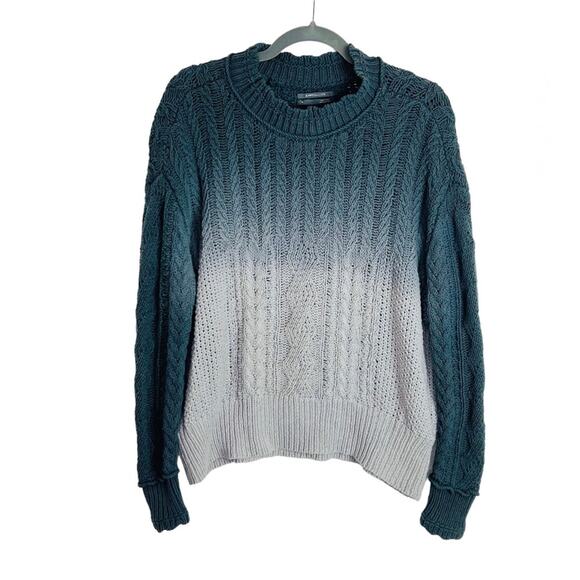 Anthropologie Sweaters - Anthropologie Ombré Cable Knit Sweater Medium